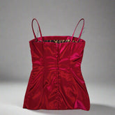 Dolce & Gabbana, Rich Red Top with Leopard Lining